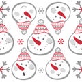 Vector seamless new year christmas pattern.